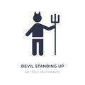 devil standing up icon on white background. Simple element illustration from People concept