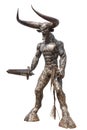 Devil Statue made from metal Royalty Free Stock Photo