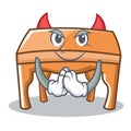 Devil table character cartoon style Royalty Free Stock Photo