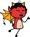 Devil Talking Unamused Face Cartoon