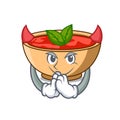 Devil tomato soup character cartoon
