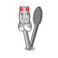 Devil tongs in the a cartoon kitchen