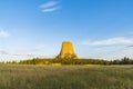 devil tower at sunset,wyoming,usa.. Royalty Free Stock Photo