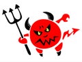 Devil with a trident Royalty Free Stock Photo