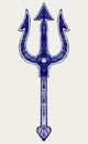 Devil trident Royalty Free Stock Photo