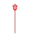 Devil trident isolated. Evil Satan weapon. vector illustration