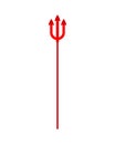 Devil trident isolated. Evil Satan weapon. vector illustration Royalty Free Stock Photo