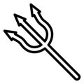 Devil trident Isolated Vector icon which can easily modify or edit Royalty Free Stock Photo