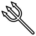 Devil trident Isolated Vector icon which can easily modify or edit Royalty Free Stock Photo
