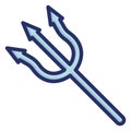 Devil trident Isolated Vector icon which can easily modify or edit Royalty Free Stock Photo