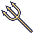 Devil trident Isolated Vector icon which can easily modify or edit Royalty Free Stock Photo