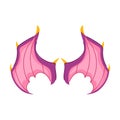 devil wings dragon cartoon vector illustration