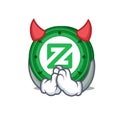 Devil Zcoin mascot cartoon style