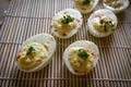 Deviled Eggs Chives Royalty Free Stock Photo