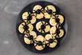 Deviled Eggs With A Spider For Halloween Party Royalty Free Stock Photo