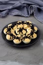 Deviled Eggs With A Spider For Halloween Party Royalty Free Stock Photo