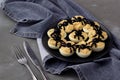 Deviled Eggs With A Spider For Halloween Party Royalty Free Stock Photo