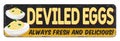 Deviled eggs vintage rusty metal sign