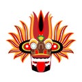 Deviled Face. Sri Lankan Yaka Mask. Ves Muna. Yak Muna. Sri Lankan Traditional Face.. Vector Mask Royalty Free Stock Photo