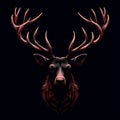 devilish reindeer logo Royalty Free Stock Photo