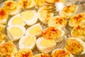 Devilled Eggs with Paprika and Fork