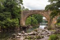 Devils Bridge over the River Lune in Kirkby Lonsdale, Cumbria, England, UK Royalty Free Stock Photo