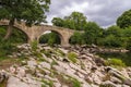 Devils Bridge over the River Lune in Kirkby Lonsdale, Cumbria, England, UK Royalty Free Stock Photo