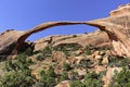 Devils Garden, Canyonlands NP, USA Landscape Arch stretches an improbable 306 feet 93 meters. Royalty Free Stock Photo