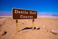 Devils Golf Course Sign
