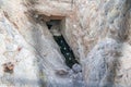 Devils Hole, home of rare endemic pupfish Royalty Free Stock Photo