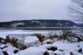 Devils lake state park baraboo WI in Winter Royalty Free Stock Photo