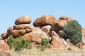 Devils Marbles - boulders of red granite Royalty Free Stock Photo
