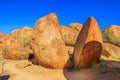 Devils Marbles split boulder Royalty Free Stock Photo