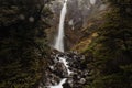 Devils Punchbowl Waterfall, South Island, New zealand. Royalty Free Stock Photo