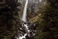 Devils Punchbowl Waterfall, South Island, New zealand. Royalty Free Stock Photo