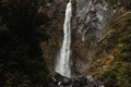 Devils Punchbowl Waterfall, South Island, New zealand. Royalty Free Stock Photo