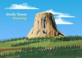 Devils Tower national monument in northeast Wyoming, United States