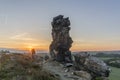 Devils Wall rock formation. Germany