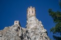 Devin Castle standing on a massive rock hill above the confluence of the Danube and Morava Royalty Free Stock Photo