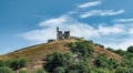 DEVIN, SLOVAKIA - JUNE 10, 2020: Ruins of Devin Castle. View from Danube river