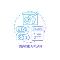 Devise plan blue gradient concept icon