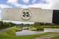 Numbers on the lock gates at Caen Hill Locks, Kennet and Avon Canal.