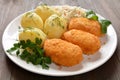 devolay rolls with potatoes Royalty Free Stock Photo