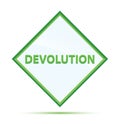 Devolution modern abstract green diamond button