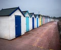 Devon beach huts in UK Royalty Free Stock Photo