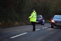 Devon and Cornwall police Deal with RTC Royalty Free Stock Photo