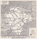 Vintage map of Devonshire 1930s