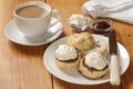 Devon Cream Tea on Pine Table