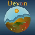 Devonian eon in the history of the Earth. Royalty Free Stock Photo