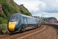 A GWR express train on the coastal railway en route to Teignmouth